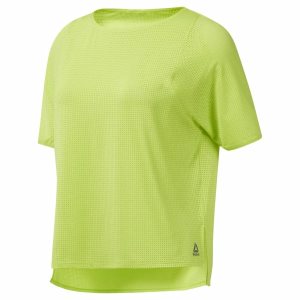 Reebok Perforated T Shirt Damen - HellGrün - DE 614-UJK